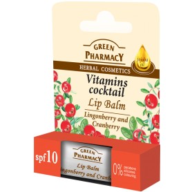 Green Pharmacy balzám na rty brusinka