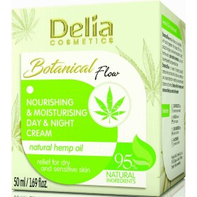 Delia Cosmetics Botanical Flow cannabis výživný a hydratační pleťový krém