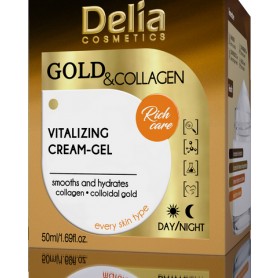 Delia Cosmetics vitalizujicí krémový gel kolagen a koloidní zlato