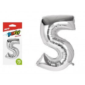 Balónek č. 5 nafukovací fóliový 75 cm
