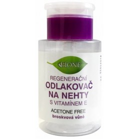 Bione Cosmetics vitamín E broskvový bezacetonový odlakovač na nehty