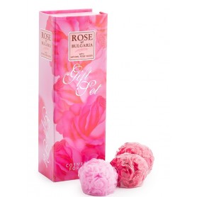 Rose of Bulgaria dárkový set 3x růžové mýdlo