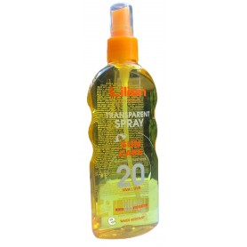 Lilien Sun Active transparentní sprej na opalování SPF20 