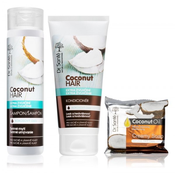 Dr.Santé Coconut sada (šampon, kondicionér, mýdlo)