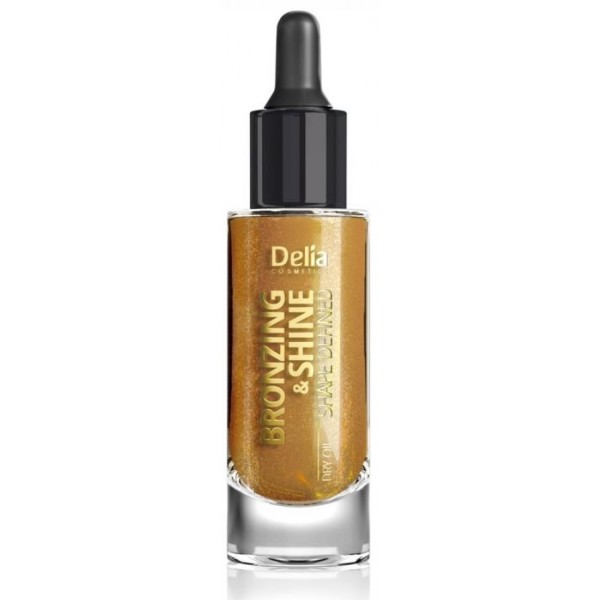 Delia Cosmetics Bronzing & Shine Shape Defined suchý olej se třpytkami