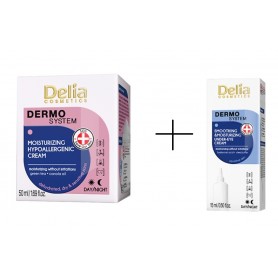 Delia Cosmetics DUOPACK hydratační hypoalergenní krém + oční krém