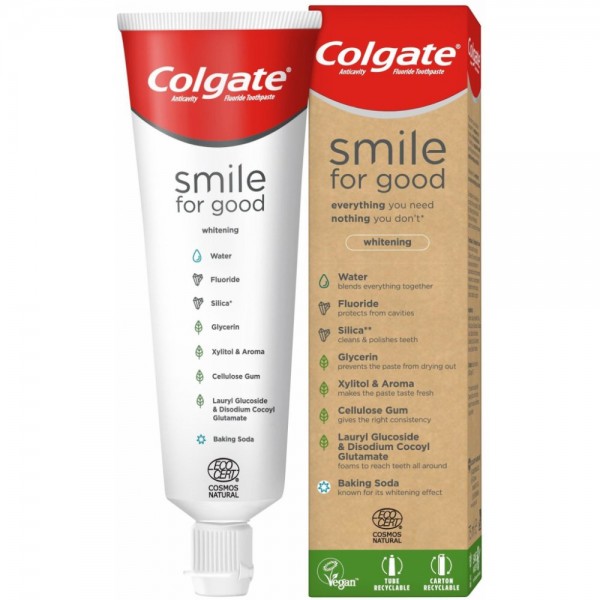 Colgate Smile for Good Protection Whitening recyklovatelná veganská zubní pasta