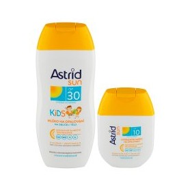 Astrid sada dětské opalovací mléko SPF30 200 ml + opalovací mléko SPF10 80 ml