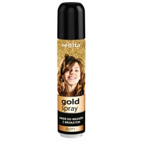 Venita lak na vlasy s brokátem zlatý
