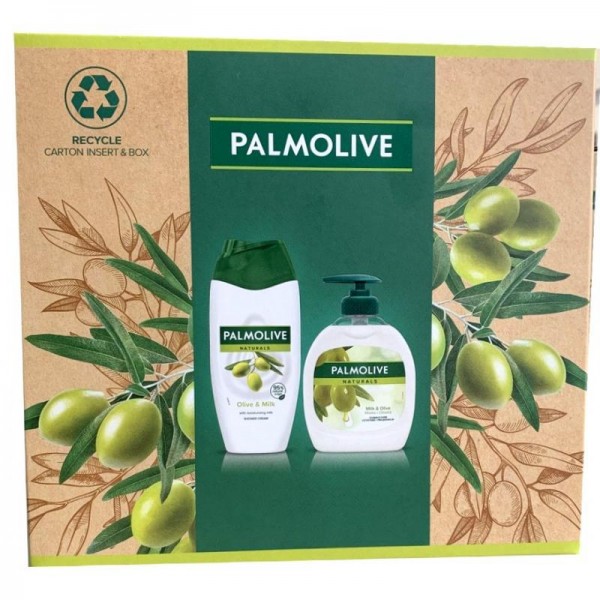 Palmolive Naturals Olive dárková sada se sprchovým krémem a tekutým mýdlem