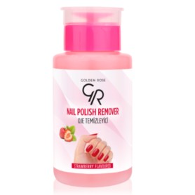 Golden Rose acetonový odlakovač na nehty s pumpou jahoda
