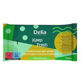 Delia Cosmetics vlhčené ubrousky Aloe vera