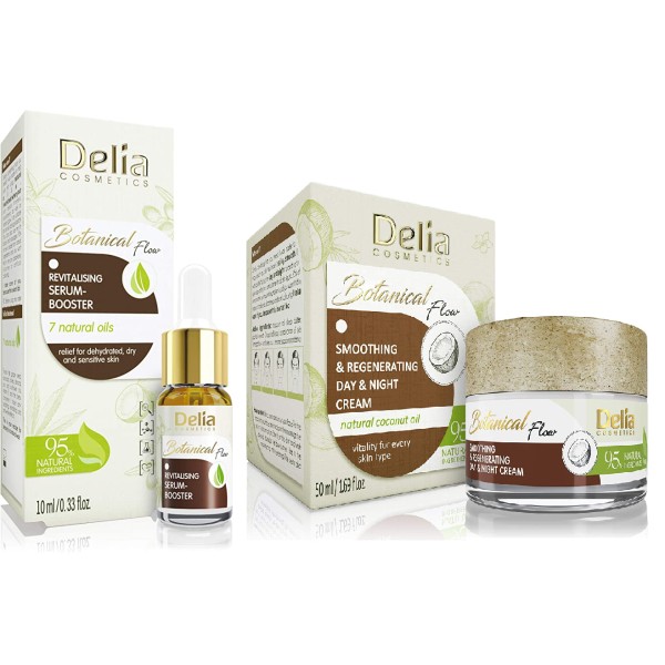 Delia Cosmetics pleťový krém Botanical Flow 50 ml + pleťové sérum 30 ml