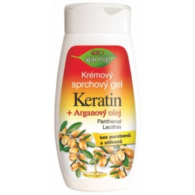 Bione Cosmetics krémový sprchový gel keratin a arganový olej