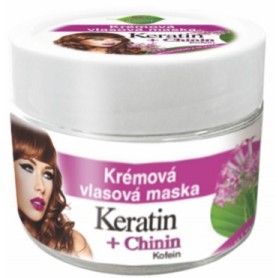 Bione Cosmetics krémová vlasová maska keratin a chinin