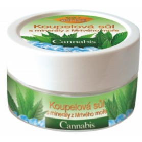 Bione Cosmetics koupelová sůl s minerály z mrtvého moře cannabis