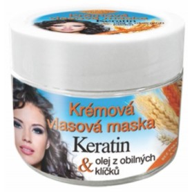 Bione Cosmetics vlasová maska keratin a olej z obilných klíčků