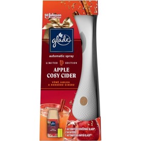 Glade Apple Cosy Cider s vůní horkého jablečného cideru a voňavé skořice automatický osvěžovač vzduchu
