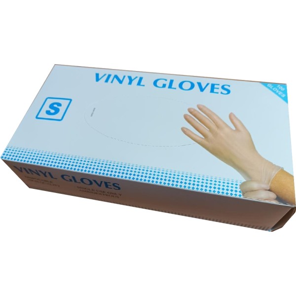 Jednorázové vinylové nepudrované rukavice 