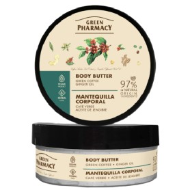 Green Pharmacy tělové máslo zelená káva a zázvorový olej