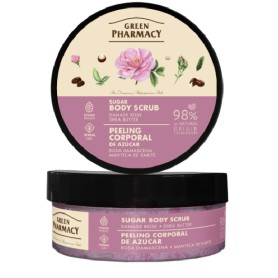 Green Pharmacy tělový peeling růže a bambucké máslo