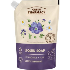 Green Pharmacy náhradní náplň tekutého mýdla heřmánek a len
