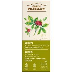 Green Pharmacy sérum na citlivou pokožku hlavy ženšen a marocká máta