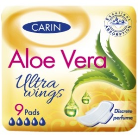 Carin Ultra Wings Aloe Vera intimní vložky s křidélky 